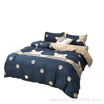 Cheap printed Aloe cotton bedsheet sale bedding set